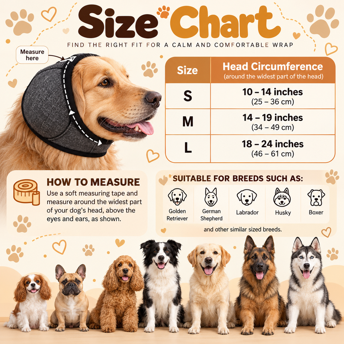 PawHush™ - Dog Ear Muffs & Calming Wrap