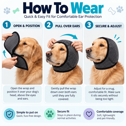 PawHush™ - Dog Ear Muffs & Calming Wrap